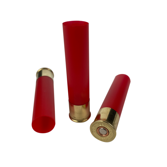 28GA, 2 3/4", 16mm Brass, Red Hulls